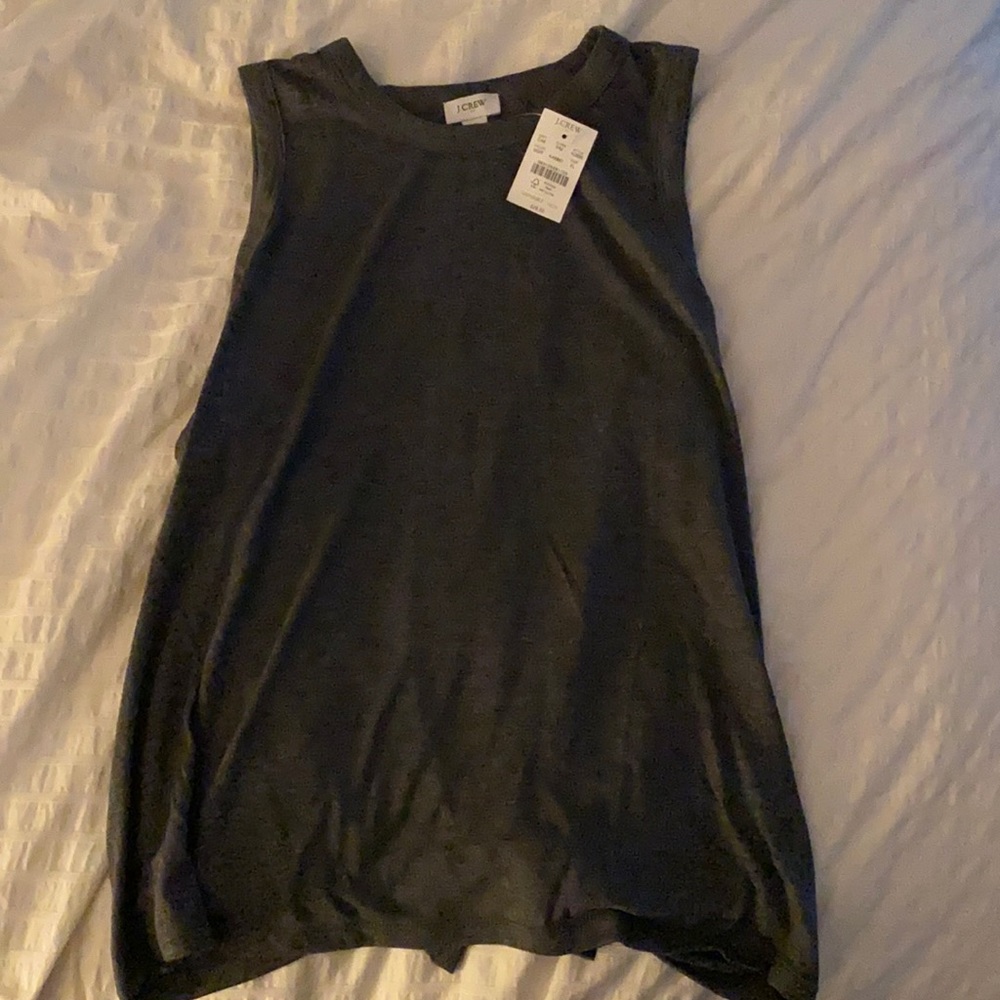 New gray tie in the back tank top